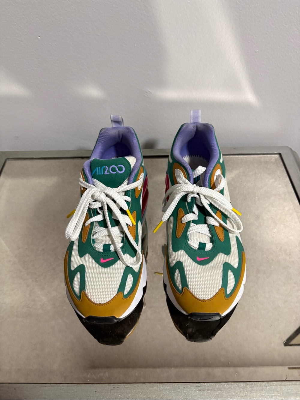 Women’s Multicolor Athletic Sneakers - Green, Yellow & Purple
